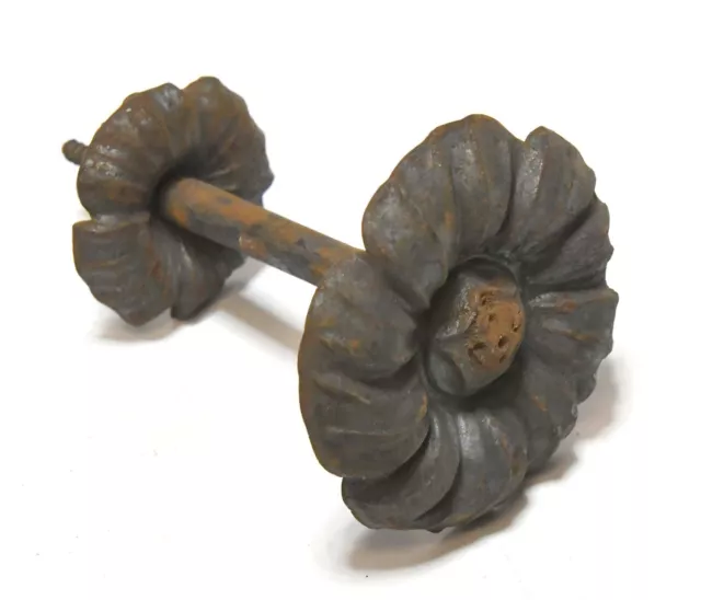Single Vintage All Metal Flower Design Curtain Tie Back Metal Embellishment #5