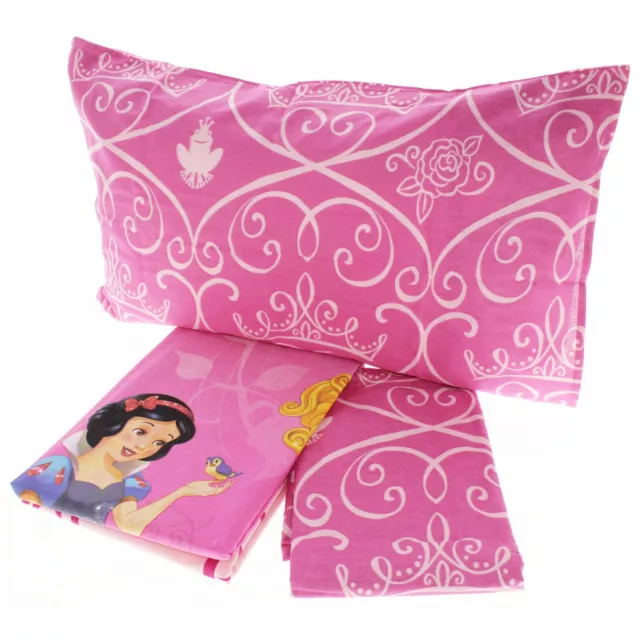 Lenzuola Principesse Disney Completo Letto Singolo Set 3 pezzi puro cotone 100%