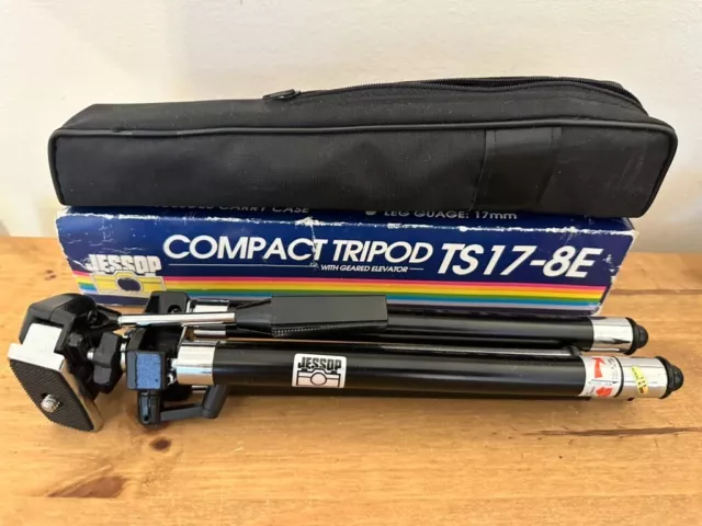 Jessops Compact Tripod with Geared Elevator - Camera Photography with case Boxed