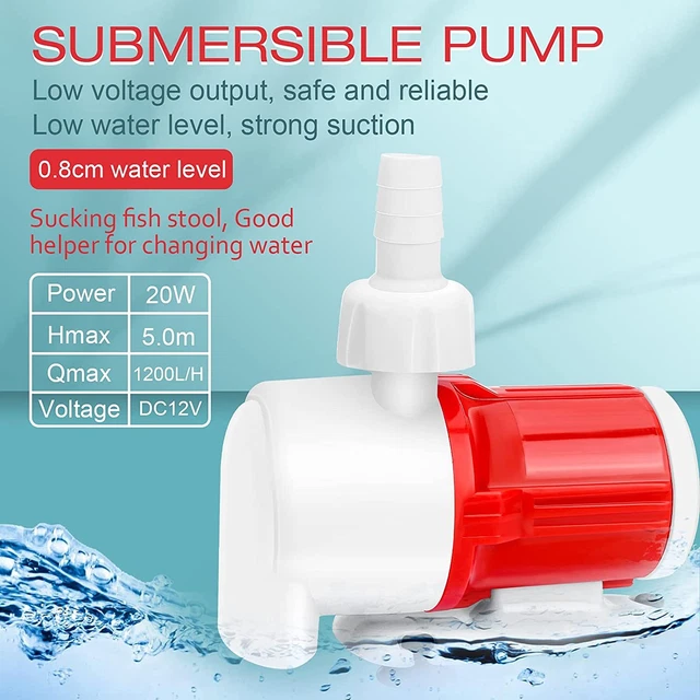 12V 20W WASSERPUMPE Amphibische Pumpe Brunnenpumpe Gartenteich Pool