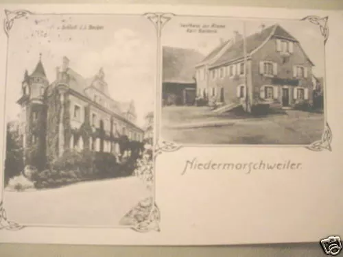 2522 Ak Niedermorschweiler Maison D'Hôtes Alsace 1915 CPA WWI