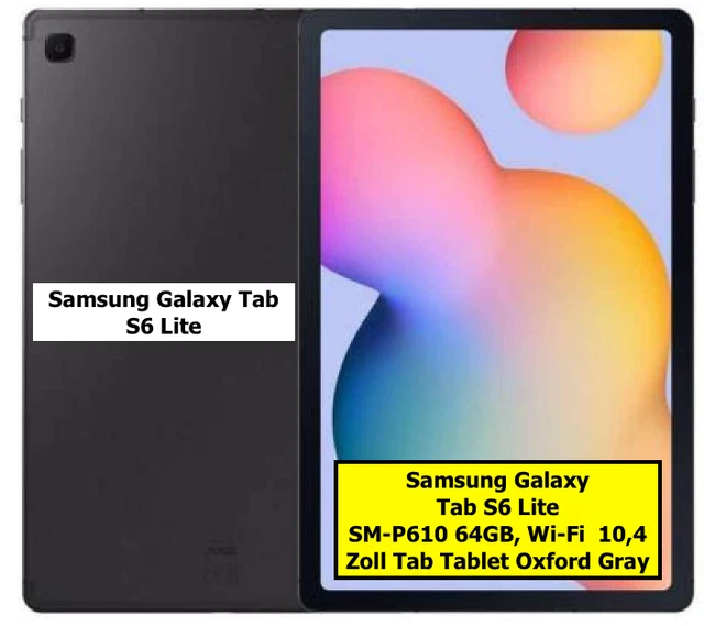 SAMSUNG GALAXY TAB S6 Lite SM-P610 64GB, Wi-Fi 10,4 Zoll Tab Tablet PC ...