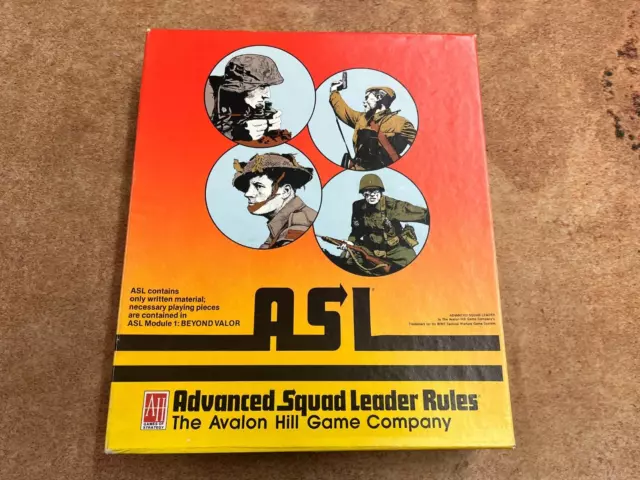 Avalon Hill Advanced Squad Leader 1985 1st Edition Rule Book Board Game