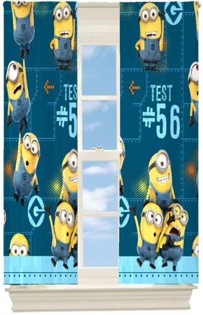Minions Despicable Me Room Darkening Window Curtain 2 panels for Kids 42x63 inch