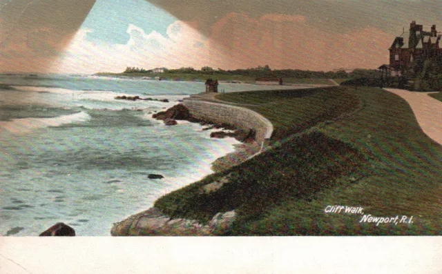 Postcard RI Newport Rhode Island Cliff Walk Unposted UDB Vintage PC G2724