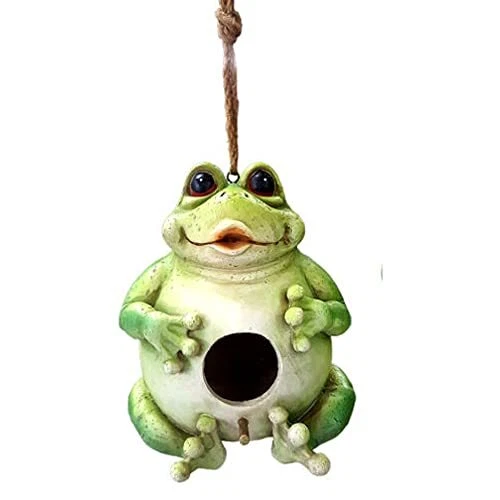 Frog Birdhouse 10 x 5.5 x 5.5 Inch