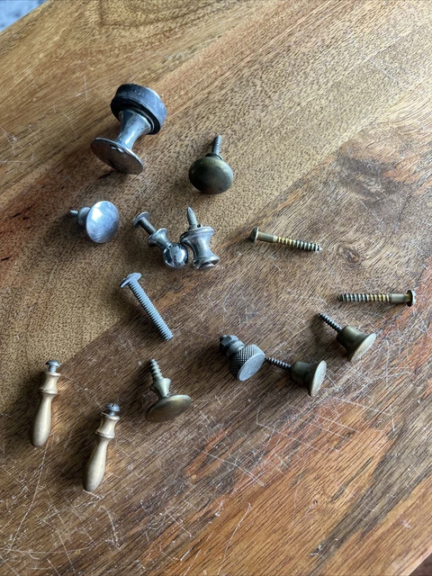 Vintage Antique Lot  Metal Drawer Pulls Knobs Dresser Cabinet Door Mixed Lot
