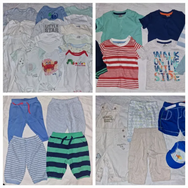 Huge Baby Boy Clothes Bundle (31 Items) Age 0-3 Months