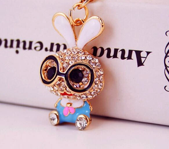 Pendant Jewelry Betsy Johnson Fashion Rhinestone eye rabbit Golden Nekklace Fine