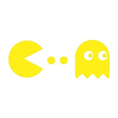 Get That Ghost Sticker - Old Arcade Game Decal - Choose Color Size