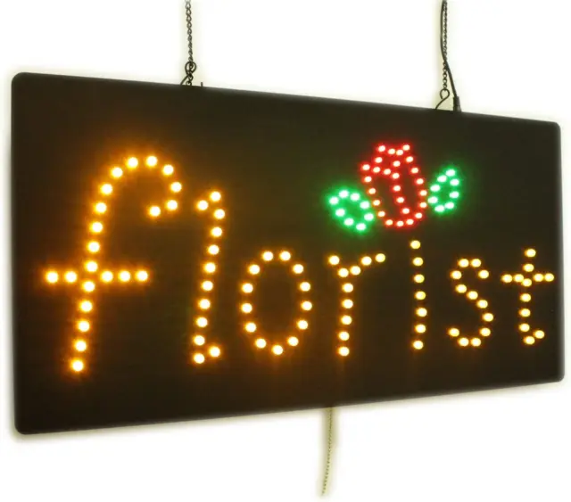 Florist Sign,  Signage, LED Neon Open, Store, Window, Shop, Business, Display, G