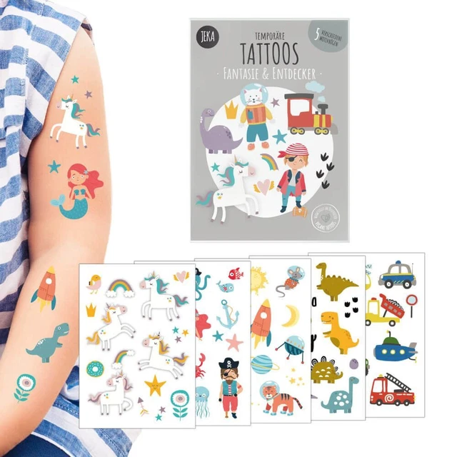JEKA - MAL MICH BUNT - Kindertattoo Set, Fantasie & Entdecker 2