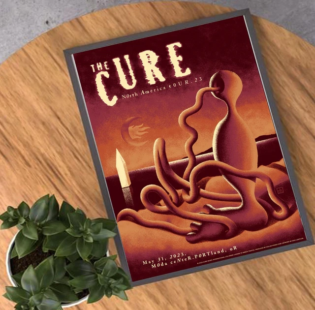 The Cure Portland May 31, 2023 Poster,  The Cure 5/31/23 Poster