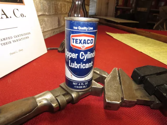 Vintage Texaco Upper Cylinder Lubricant  4oz  Can.  Full.