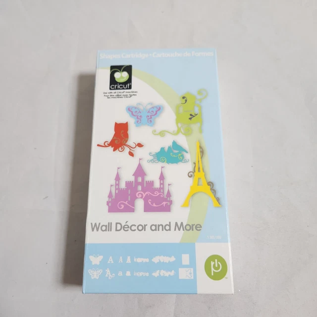 DECORACIÓN DE PARED Cricut y más cartucho, caja, libro, superposición de formas de fuente niña niño