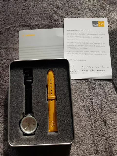 Lufthansa Uhr, Mitarbeitergeschenk, 50 Jahr-Feier, Rarität Neu