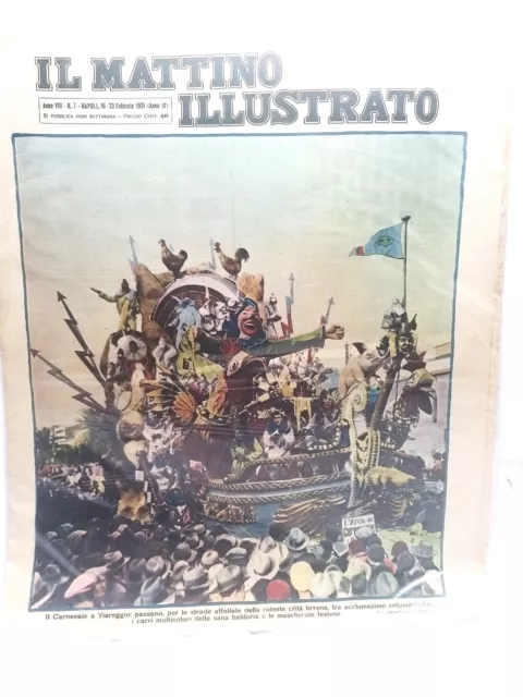 Il Mattino Illustrato 1931 Carnevale Di Viareggio