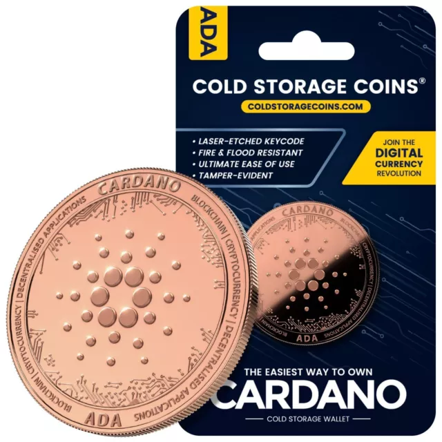 Cardano Cold Storage Wallet - Unhackable Pure Copper Collectible Coin ADA