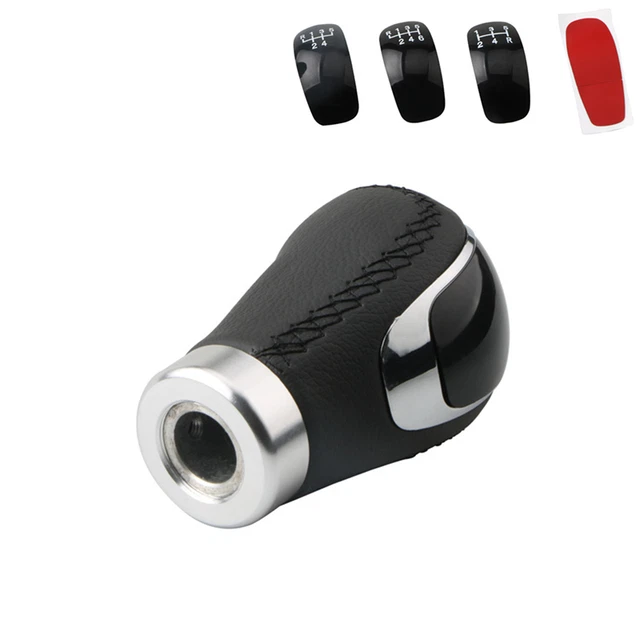 Leather Car Gear Shift Knob Manual 5/6 Speed Shifter Lever Cap Cover Universal