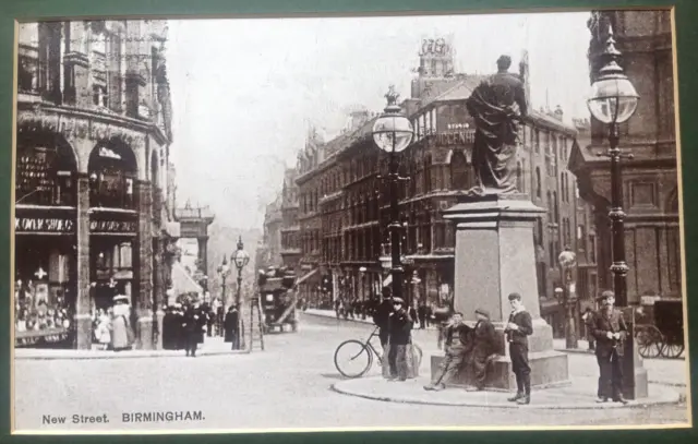 New Street Birmingham 1912  Photographic Print . Free UK P&P