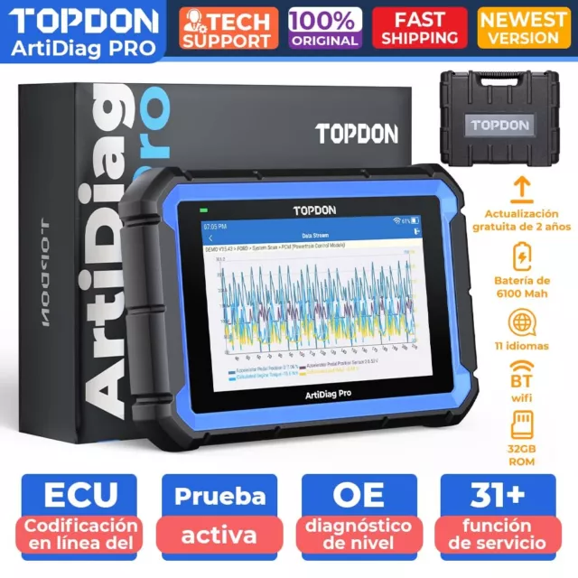 TOPDON ArtidiagPRO OBD2 Dispositivo de Diagnóstico Auto Lector de Código KFZ DHL