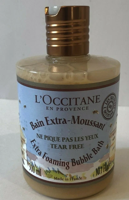 Honey Extra Espuma L'OCCITANE Baño de Burbujas Sin Lágrimas 10.1 Fl Oz 95% COMPLETO Raro
