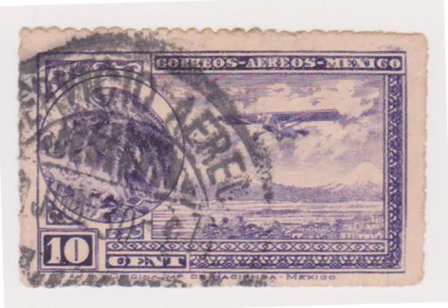 (MCO-171) 1929 Mexico 10c violet air (A)