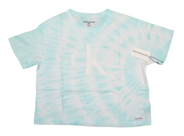Calvin Klein Tie Dye Logo Front Short Sleeve Women's T-Shirt NWT