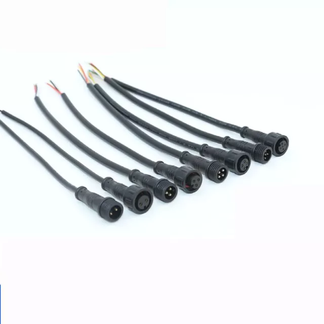 Black Cable 2Pin 3Pin 4Pin Jack IP67 LED Light Strips