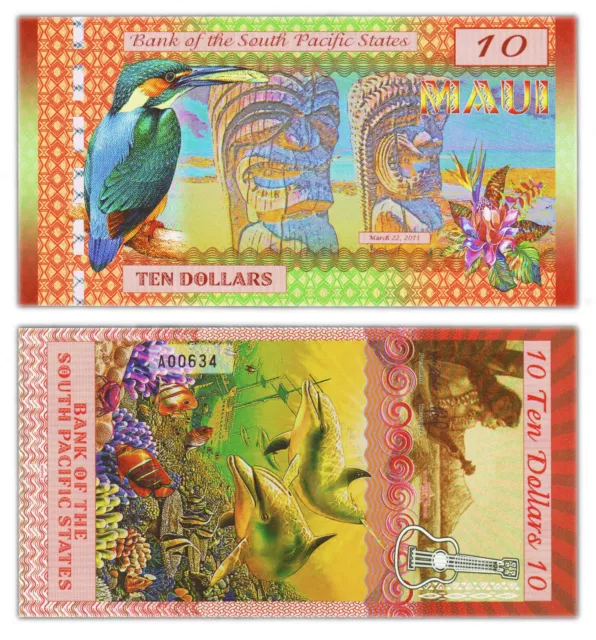 10 DOLLARS 2015 MAUI / SOUTH PACIFIC STATES [NEUF / UNC] not legal tender