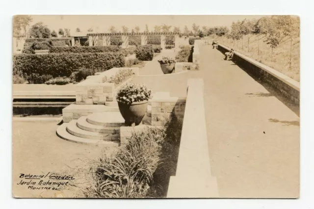Jardin Botanique Art-Deco MONTREAL Botanical Gardens Quebec Canada 1945-49 RPPC