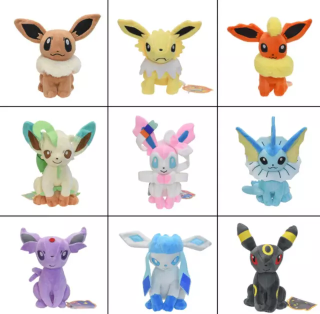 Jolteon Evoluções Evolution Eevee Pokemon Pelúcia 17cm