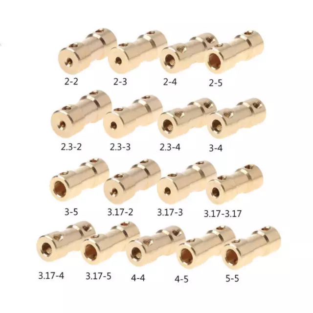 Motor Coupling Brass Coupler Model Boat Robot 6mm 5mm 4mm 3.17mm 3mm 2.3mm 2mm