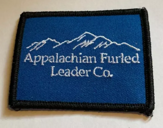 Appalachian Furled Leader Co. Sew On Patch Embroidered Blue White