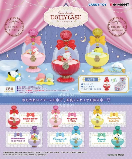 Re-Ment Miniature Sanrio Characters Dolly Case Terrarium Full set 6 pcs Rement