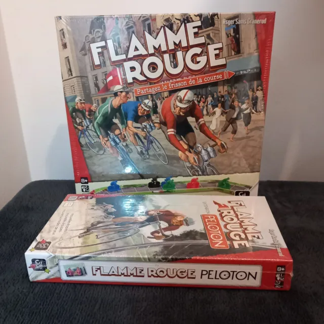Lot Jeu de société cyclisme FLAMME ROUGE & son extension PELOTON Gigamic NEUF