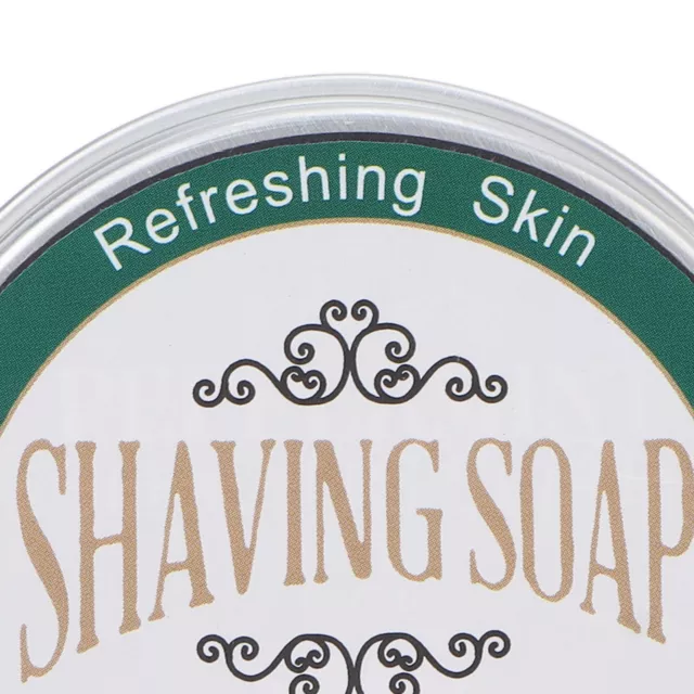 60g Shaving Savon à La Menthe Parfumée Barbe Adoucissante Apaisante Hydratante S