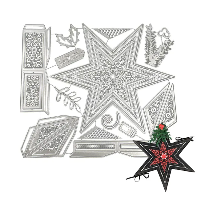 Christmas Die Cuts Kit Card Making Gift Box | DIY Candy Box Die Cutting Plates