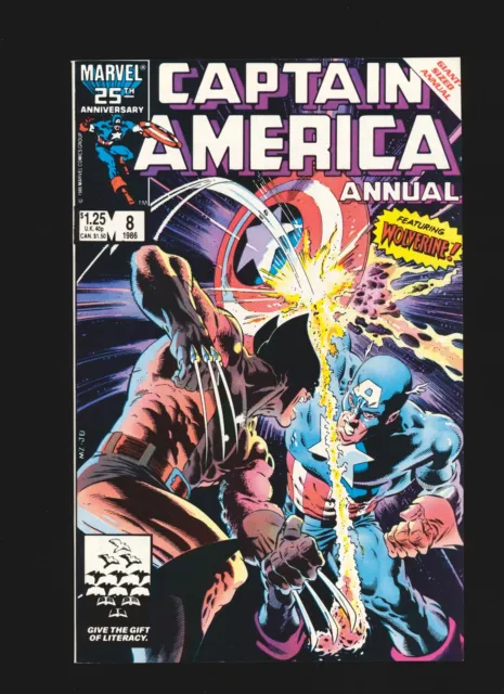 Captain America Annual # 8 - Classic Mike Zeck Wolverine cover NM- Cond