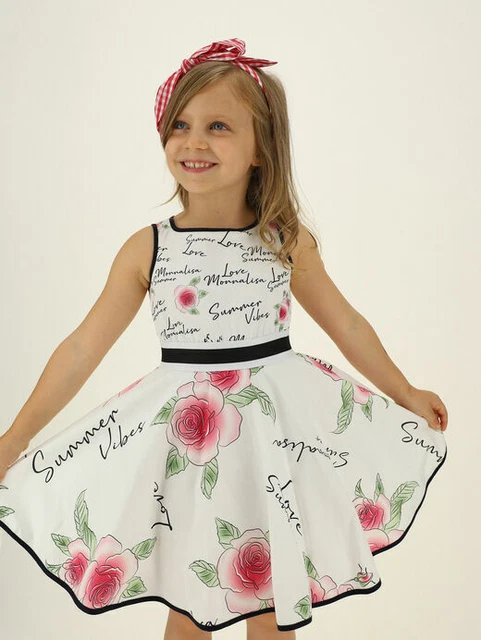 Monnalisa  Abito Vestito Cerimonia Bambina  Prim. Estate  5 Anni  Sconto 50%