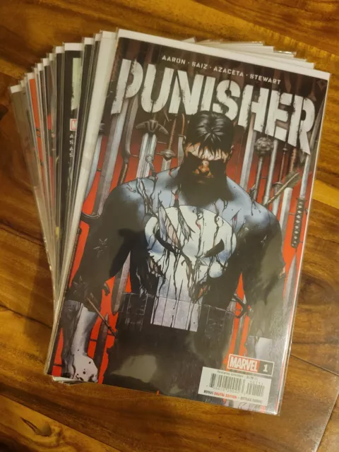 The Punisher Lot By Jason Aaron 1-12, Plus One Shots, Complete Series