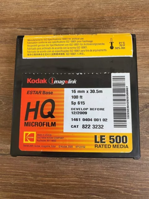 Kodak Imagelink HQ Microfilm - 16mm x 30,5m - 100ft.