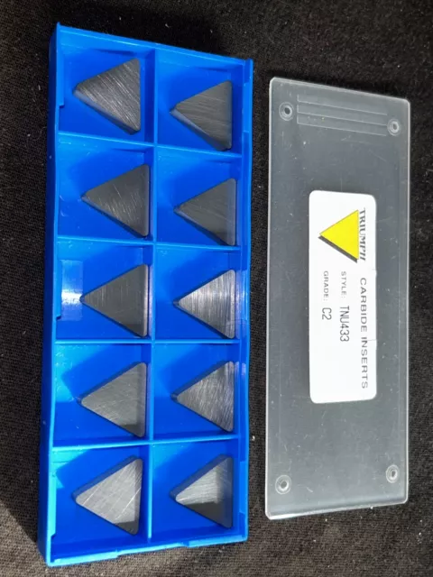 Qty. 10, Korloy Triumph TNU433 C-2, Carbide Turning Inserts. TNUN 220412 Korea