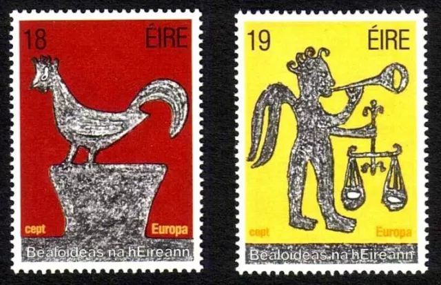 Ireland 1981 Europa, Art, Folklore Paintings, Angel & Bird, Set of 2, UNM / MNH