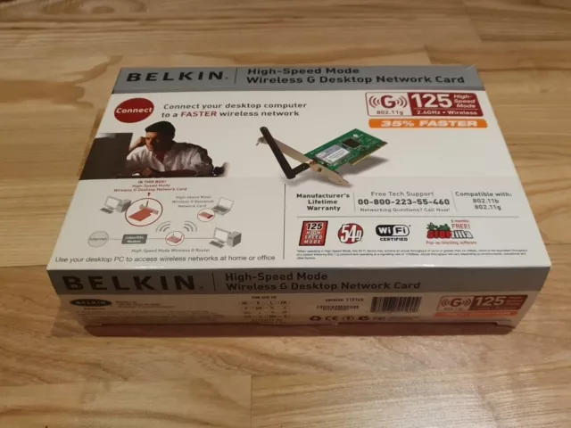 Belkin 2.4 Ghz Wireless G Desktop Network Card - VGC - 802.11b 802.11g