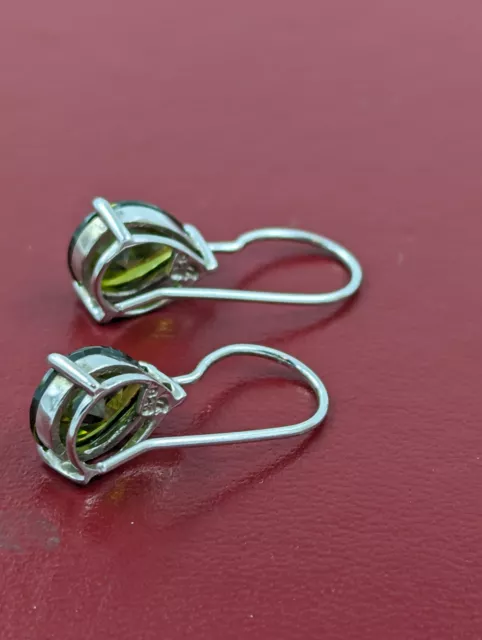 JUWELO Hängeohrringe 0,925 Sterlingsilber Peridot 3