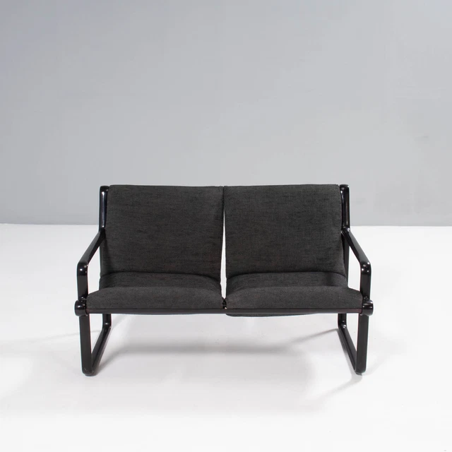 Hannah & Morrison for Knoll Grey Sling Sofa, 1970s 2