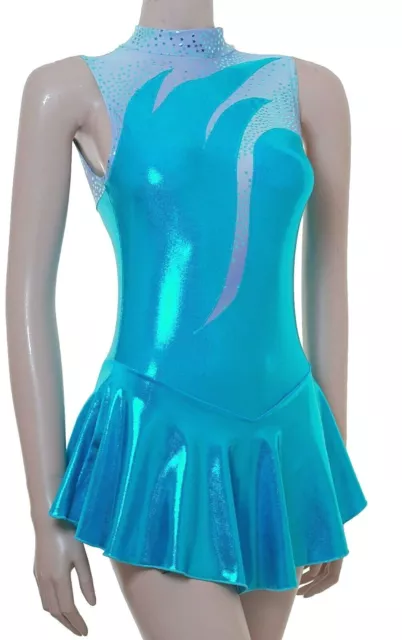 Skating Dress - KINGFISHER SHEEN METALIC  - ALL SIZES AVAILABLE N/S (#97g)