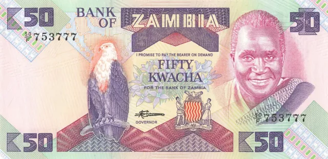 Zambia 50 Kwacha 1986 UNC