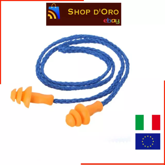 10 TAPPI PER ORECCHIE SILICONE 25dB ANTI RUMORE LAVORO STUDIO PROTEZIONE DORMIRE